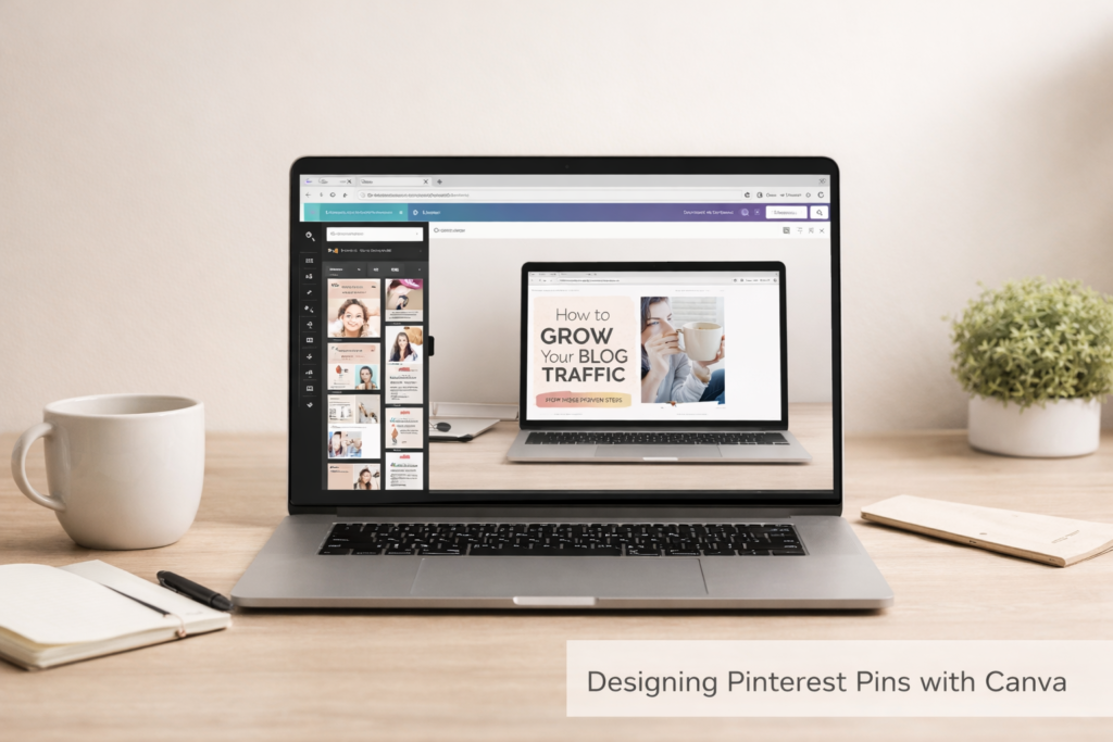 ai tools for blogging canva design pinterest pins workflow