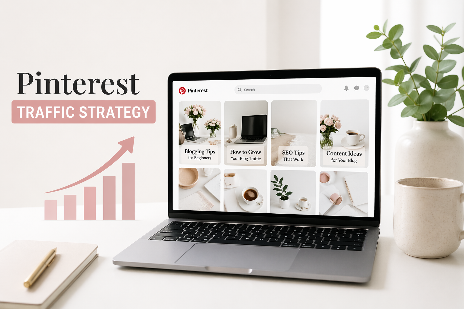 faceless blog traffic strategy using pinterest