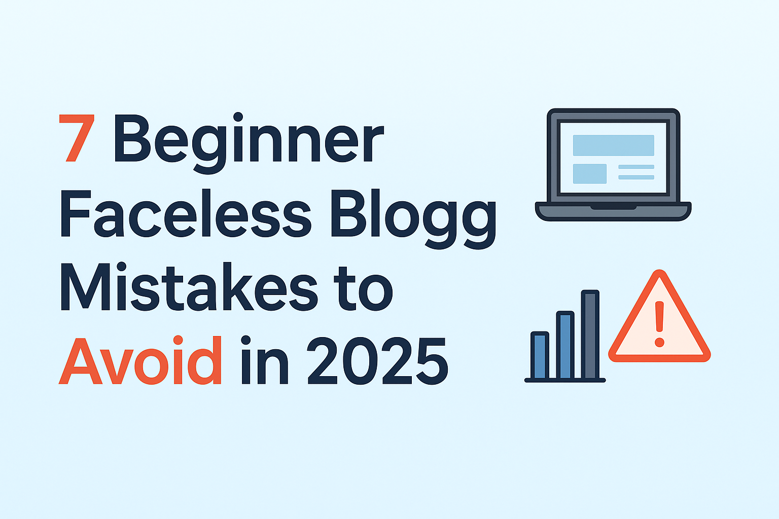 “Faceless Blogging Mistakes for Beginners 2025 – Top 7 mistakes to avoid for better traffic and passive income”