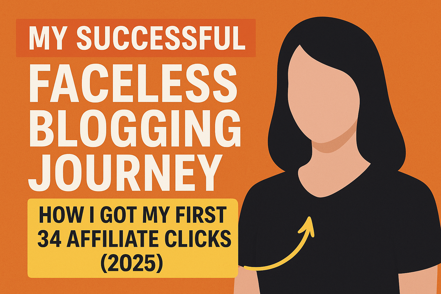 “My Successful Faceless Blogging Journey: How I Got My First 34 Affiliate Clicks (2025)