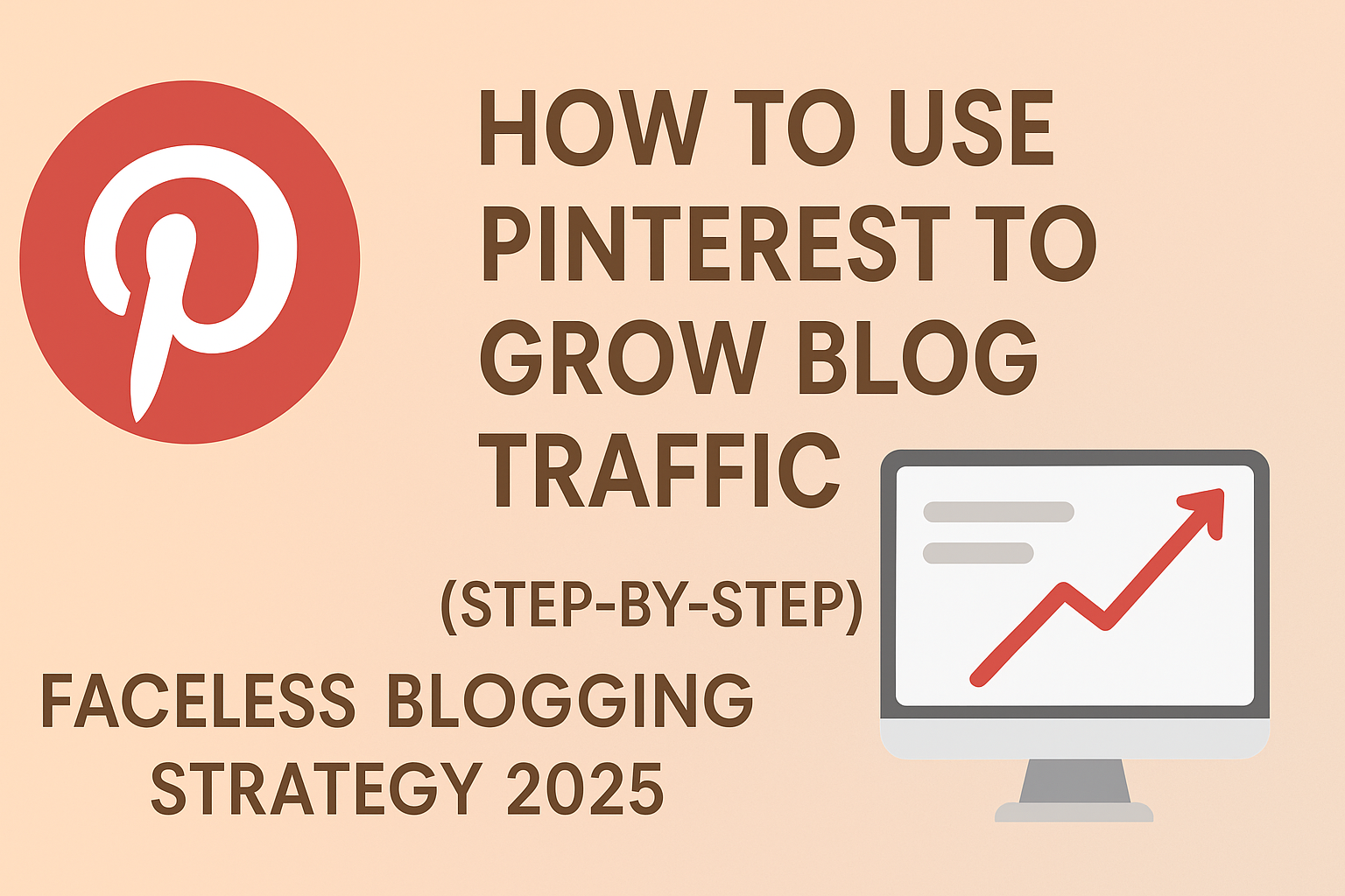 how to use Pinterest to grow blog traffic – step-by-step faceless blogging strategy”