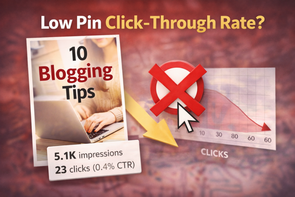 Low CTR is a major reason Pinterest pins stop getting reach